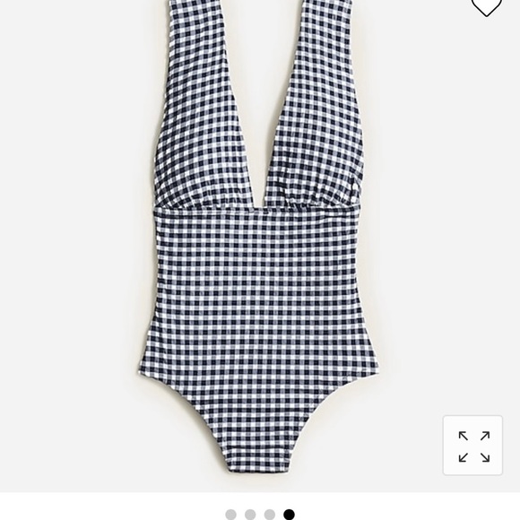 Brand New J.Crew V-neck One Piece in Gingham - Picture 2 of 10